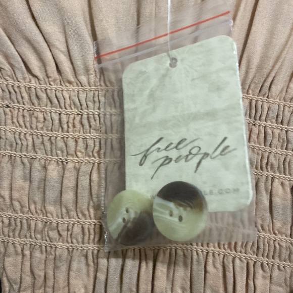 Free People String of Hearts Smocked Cutout Maxi Dress XS - Picture 12 of 14